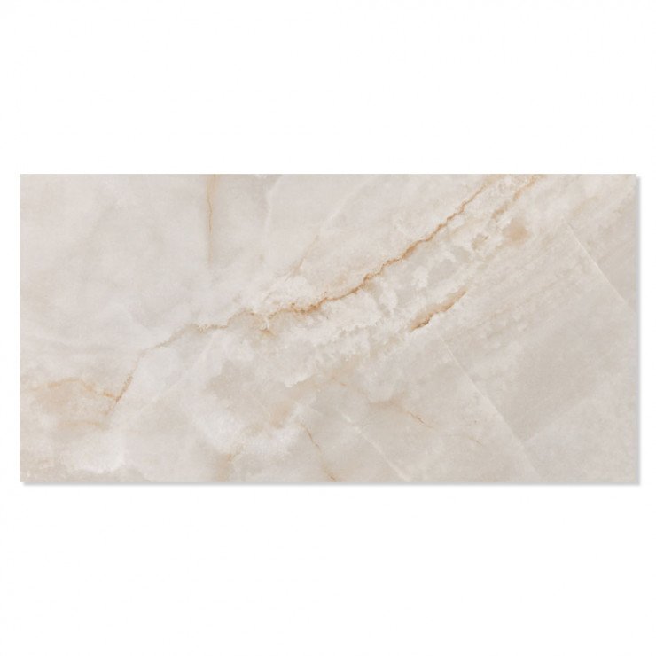 Marmor Klinker Fiori Cream Polerad 90x180 cm-0